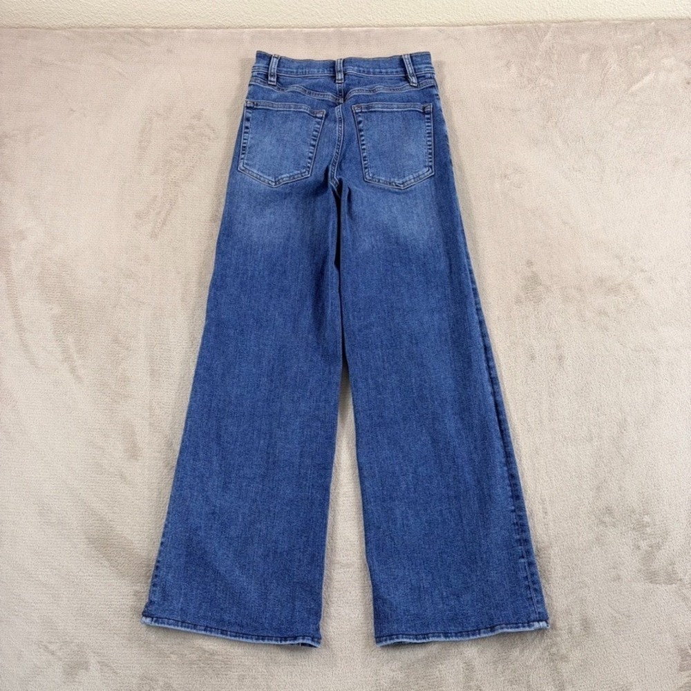 FRAME Le Slim Palazzo Wide Leg Jeans in Canals Stretch Denim Women 26 $278 - Picture 5 of 11